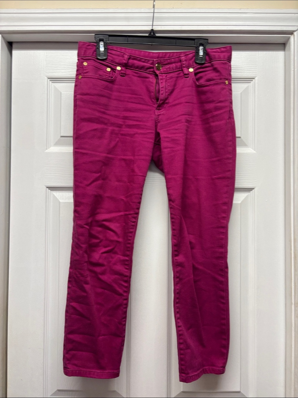 Tory Burch Women's Magenta Cropped Jeans size 29